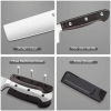 MOSFiATA Nakiri Knife 7 Inch Vegetable Cleaver Knife, 5Cr15Mov High Carbon Stainless Steel Kitchen Cooking Knife with Ergonomic Pakkawood Handle